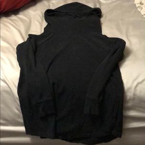 Black hooded sweater